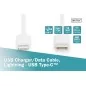 Kabel do transmisji danych/ładowania USB-C/Lightning MFI 0,15m biały DB-600109-001-W