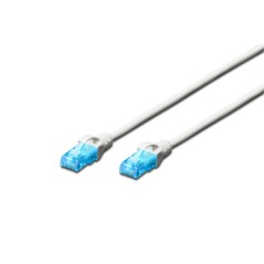 Kabel krosowy (patch cord) RJ45-RJ45, kat.5e, U/UTP, AWG 26/7, PVC, 1m, biały DK-1512-010/WH