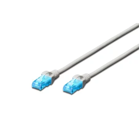 Kabel krosowy (patch cord) RJ45-RJ45, kat.5e, U/UTP, AWG 26/7, PVC, 1m, szary DK-1511-010