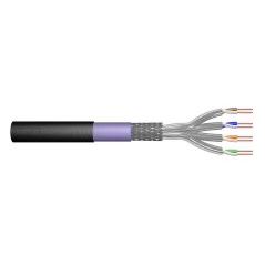 Kabel instalacyjny DIGITUS zewnętrzny suchy kat.7, S/FTP, Eca, AWG 23/1, PE/LSOH, 50m, czarny DK-1741-VH-05-OD