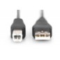 Kabel połączeniowy USB 2.0 HighSpeed Typ USB A/USB B M/M czarny 1m AK-300102-010-S Assmann