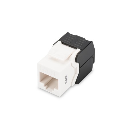 Moduł (gniazdo) keystone RJ45 (8P8C) kat.5e, UTP, nieekranowany, beznarzędziowy, biały DN-93502
