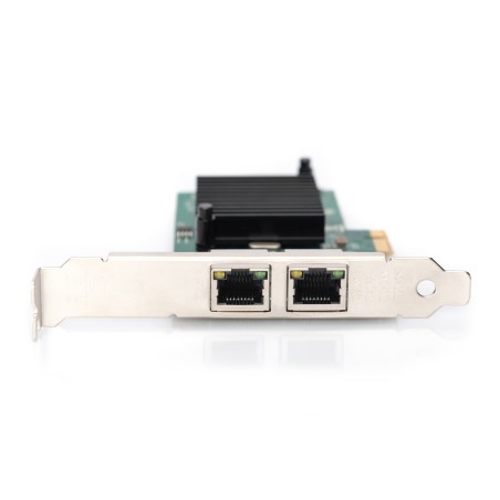 Karta sieciowa przewodowa PCI Express 2x RJ45 Gigabit 10/100/1000Mbps Low Profile  DN-10132