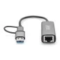Adapter USB Typ-C na Gigabit Ethernet 2,5G USB-C + USB A (USB 3.1/3.0)  DN-3028
