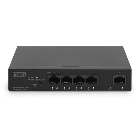 Switch niezarządzalny 4x Gigabit Ethernet, PoE af/at 60W, 1 port uplink, desktop  DN-95330-1