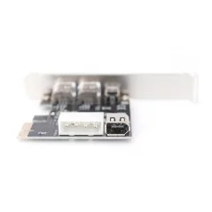 Karta/Kontroler Firewire (400) PCI Exp., 2xZew. 1xZew.(Mini) IEEE1394a 6pin+Mini,Low Profile,VIA6315  DS-30201-5