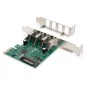 Karta rozszerzeń/Kontroler USB 3.0 PCI Express, 4xUSB 3.0, Chipset: VL805  DS-30221-1