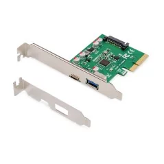 Karta rozszerzeń (Kontroler) USB 3.1 PCI Express USB A/ Typ C  3.1 Gen.2 10Gbps Chipset: ASM1142   DS-30225