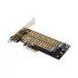 Karta rozszerzeń (Kontroler) M.2 NGFF/NVMe SSD PCIe 3.0 x4 SATA  110, 80, 60, 42, 30mm  DS-33172