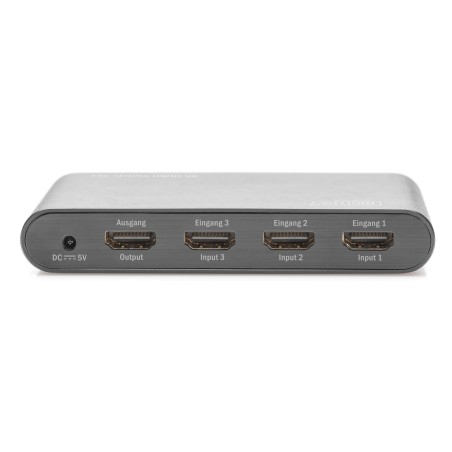Przełącznik/Switch HDMI 3-portowy, 4K 60Hz UHD 3D HDR, HDCP 2.2, audio  DS-45316