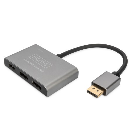 Hub/Koncentrator 3-portowy DisplayPort na 2xDisplayPort/1xHDMI 4K 60Hz UHD 0,2m  DS-45336