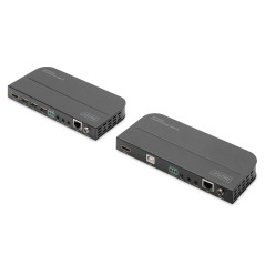 Przedłużacz (Extender) KVM (HDMI+USB) 100m po skrętce Cat.5e/6/7/8 4K/30 Hz RS232 HDCP 1.4 (zestaw)  DS-55129