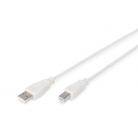 Kabel połączeniowy USB 2.0 HighSpeed Typ USB A/USB B M/M szary 1,8m AK-300102-018-E Assmann