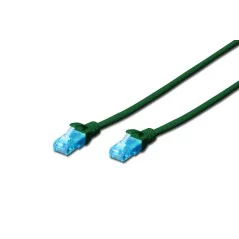 Kabel krosowy (patch cord) RJ45-RJ45, kat.5e, U/UTP, AWG 26/7, PVC, 1.5m, zielony DK-1512-015/G