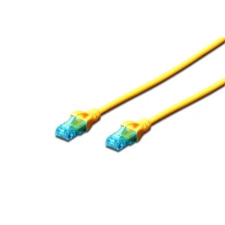 Kabel krosowy (patch cord) RJ45-RJ45, kat.5e, U/UTP, AWG 26/7, PVC, 10m, żółty DK-1512-100/Y  Wyprzedaż !