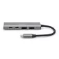 Hub USB Typ C 4-portowy 2x USB-A, 2x USB-C aluminium 10Gbps DA-70245