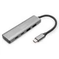 Hub USB Typ C 4-portowy 2x USB-A, 2x USB-C aluminium 10Gbps DA-70245