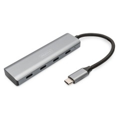 Hub USB Typ C 4-portowy 4x USB Typ C aluminium 5Gbps DA-70246