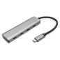 Hub USB Typ C 4-portowy 4x USB Typ C aluminium 5Gbps DA-70246
