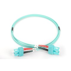Kabel krosowy (patch cord) światłowodowy SC/SC, dplx, MM 50/125, OM3, LSOH, 3m, turkusowy DK-2522-03/3
