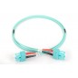 Kabel krosowy (patch cord) światłowodowy SC/SC, dplx, MM 50/125, OM3, LSOH, 5m, turkusowy DK-2522-05/3 Kabel krosowy (patch cord) światłowodowy SC/SC, dplx, MM 50/125, OM3, LSOH, 5m, turkusowy DK-2522-05/3