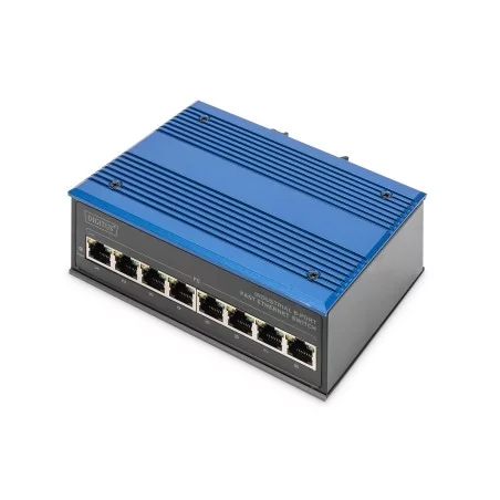 Przemysłowy przełącznik sieciowy 8-Port Fast Ethernet, szyna DIN, IP40, -40°C+80°C DN-650106