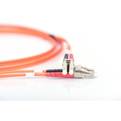 Kabel krosowy (patch cord) światłowodowy LC/LC, dplx, MM 50/125, OM2, LSOH, 2m, pomarańczowy DK-2533-02