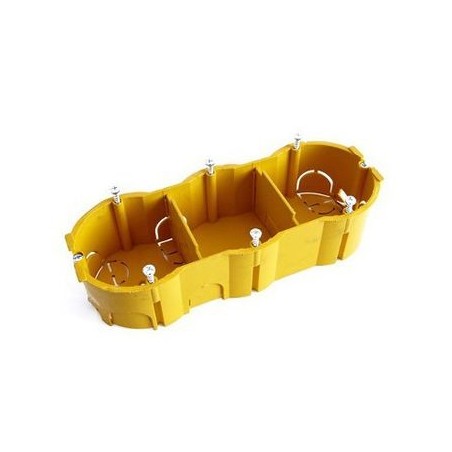 Puszka podtynkowa 3x 2M, 178,6x65x40mm, żółty JL-06-3PG-1 Javel