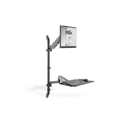 Ramię naścienne pojedyncze LCD+klawiatura, max.32" max. 8kg, uchylno-obrotowe DA-90372