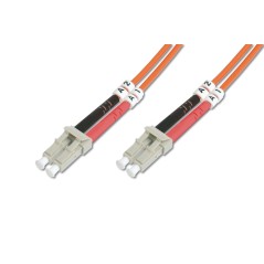 Kabel krosowy (patch cord) światłowodowy LC/LC, dplx, MM 50/125, OM2, LSOH, 2m, pomarańczowy DK-2533-02