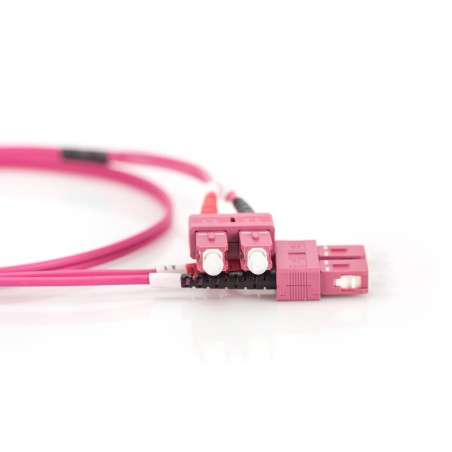 Kabel krosowy (patch cord) światłowodowy SC/SC, dplx, MM 50/125, OM4, LSOH, 3m, fioletowy DK-2522-03-4