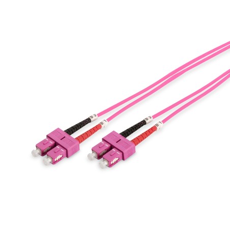 Kabel krosowy (patch cord) światłowodowy SC/SC, dplx, MM 50/125, OM4, LSOH, 3m, fioletowy DK-2522-03-4