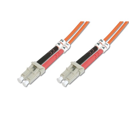Kabel krosowy (patch cord) światłowodowy LC/LC, dplx, MM 50/125, OM2, LSOH, 10m, pomarańczowy DK-2533-10