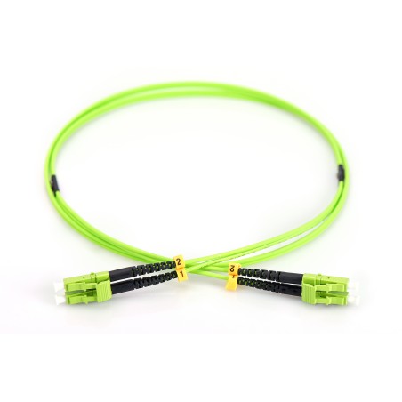 Kabel krosowy (patch cord) światłowodowy LC/LC, dplx, MM 50/125, OM5, LSOH, 10m, zielony DK-2533-10-5