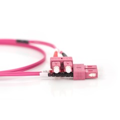 Kabel krosowy (patch cord) światłowodowy SC/SC, dplx, MM 50/125, OM4, LSOH, 2m, fioletowy DK-2522-02-4