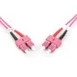 Kabel krosowy (patch cord) światłowodowy SC/SC, dplx, MM 50/125, OM4, LSOH, 2m, fioletowy DK-2522-02-4