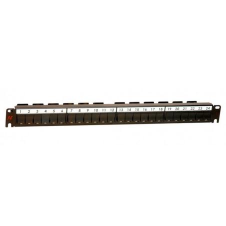 Patch panel pusty 19" 24x  snap-in 1U czarny LANmark N521.661BK Nexans