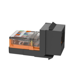 Moduł (gniazdo) NetKey keystone RJ45 (8P8C) kat.5e, UTP, nieekranowany, beznarzędziowy, czarny, Panduit P-NK5E88MBLY