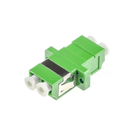 Adapter światłowodowy LC APC/LC APC, duplex, jednomodowy OS2, ceramiczna ferrula, zielony DN-96007-1APC