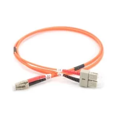 Kabel krosowy (patch cord) światłowodowy LC/SC, dplx, MM 50/125, OM2, LSOH, 10m, pomarańczowy DK-2532-10