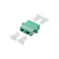 Adapter światłowodowy SC APC/SC APC, duplex, jednomodowy OS2, ceramiczna ferrula, zielony,DN-96003-1APC