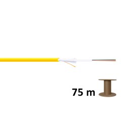 Kabel światłowodowy uniwersalny  SM 4 włókna 9/125 OS2 G652D, Dca, LSOH, 1500N, żółty DK-B3904-SC-Y     Szpula 75m