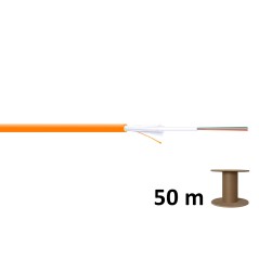 Kabel światłowodowy uniwersalny MM 4 włókna OM2 50/125, Dca, LSOH, 1500N,pomarańczowy,A/I-DQ(ZN)BH DK-35041-U/OR Szpula 50m