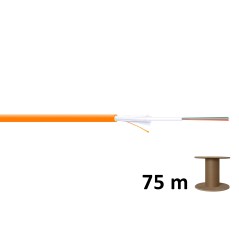 Kabel światłowodowy uniwersalny MM 4 włókna OM2 50/125, Dca, LSOH, 1500N,pomarańczowy,A/I-DQ(ZN)BH DK-35041-U/OR Szpula 75m