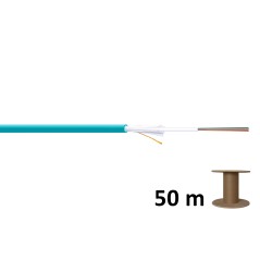 Kabel światłowodowy uniwersalny MM 4 włókna OM3 50/125, Dca, LSOH, 1500N, turkusowy, A/I-DQ(ZN)BH DK-35041-U/3-TQ Szpula 50m