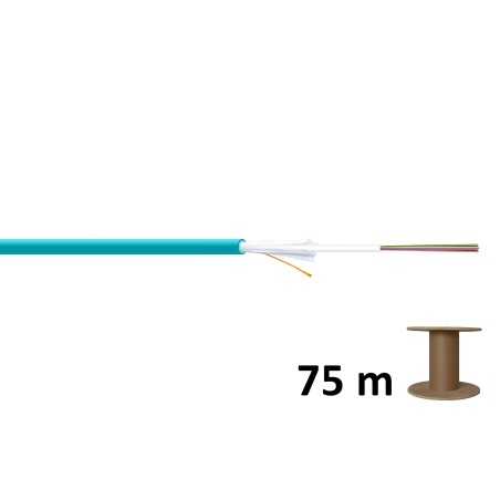 Kabel światłowodowy uniwersalny MM 8 włókien OM3 50/125, Dca, LSOH, 1500N, turkusowy, A/I-DQ(ZN)BH DK-35081-U/3-TQ Szpula 75m