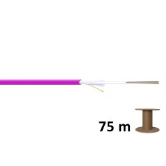 Kabel światłowodowy uniwersalny MM 12 włókien OM4 50/125, Dca, LSOH, 1500N, fioletowy, A/I-DQ(ZN)BH DK-35121-U/4-VI Szpula 75m