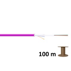 Kabel światłowodowy uniwersalny MM 12 włókien OM4 50/125, Dca, LSOH, 1500N, fioletowy, A/I-DQ(ZN)BH DK-35121-U/4-VI Szpula 100m