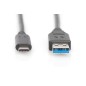Kabel USB A/USB C M/M czarny 1m USB 3.1 Gen.1 SuperSpeed 5Gbps AK-300136-010-S