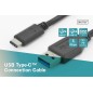 Kabel USB A/USB C M/M czarny 1m USB 3.1 Gen.1 SuperSpeed 5Gbps AK-300136-010-S
